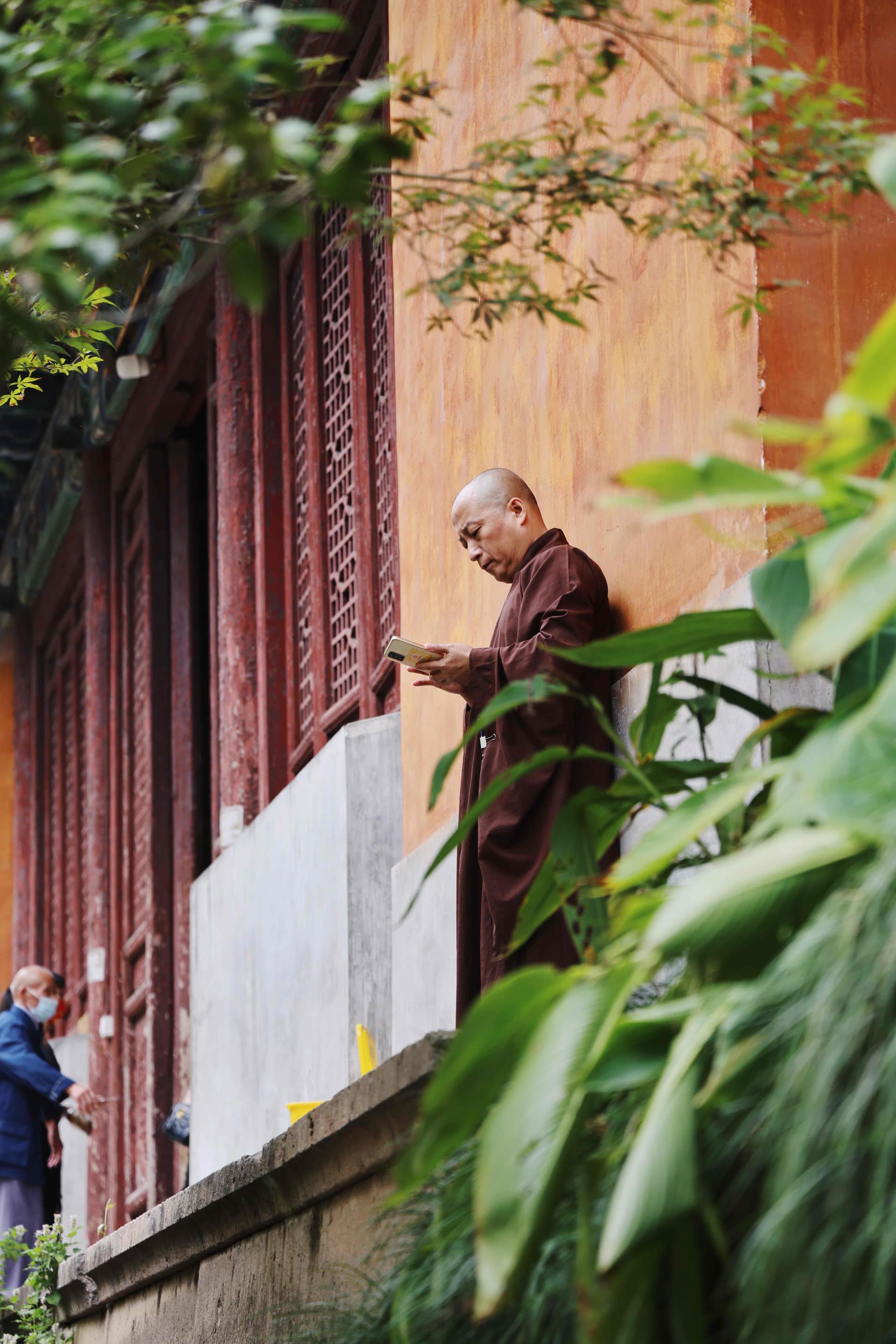 Monk in the temple