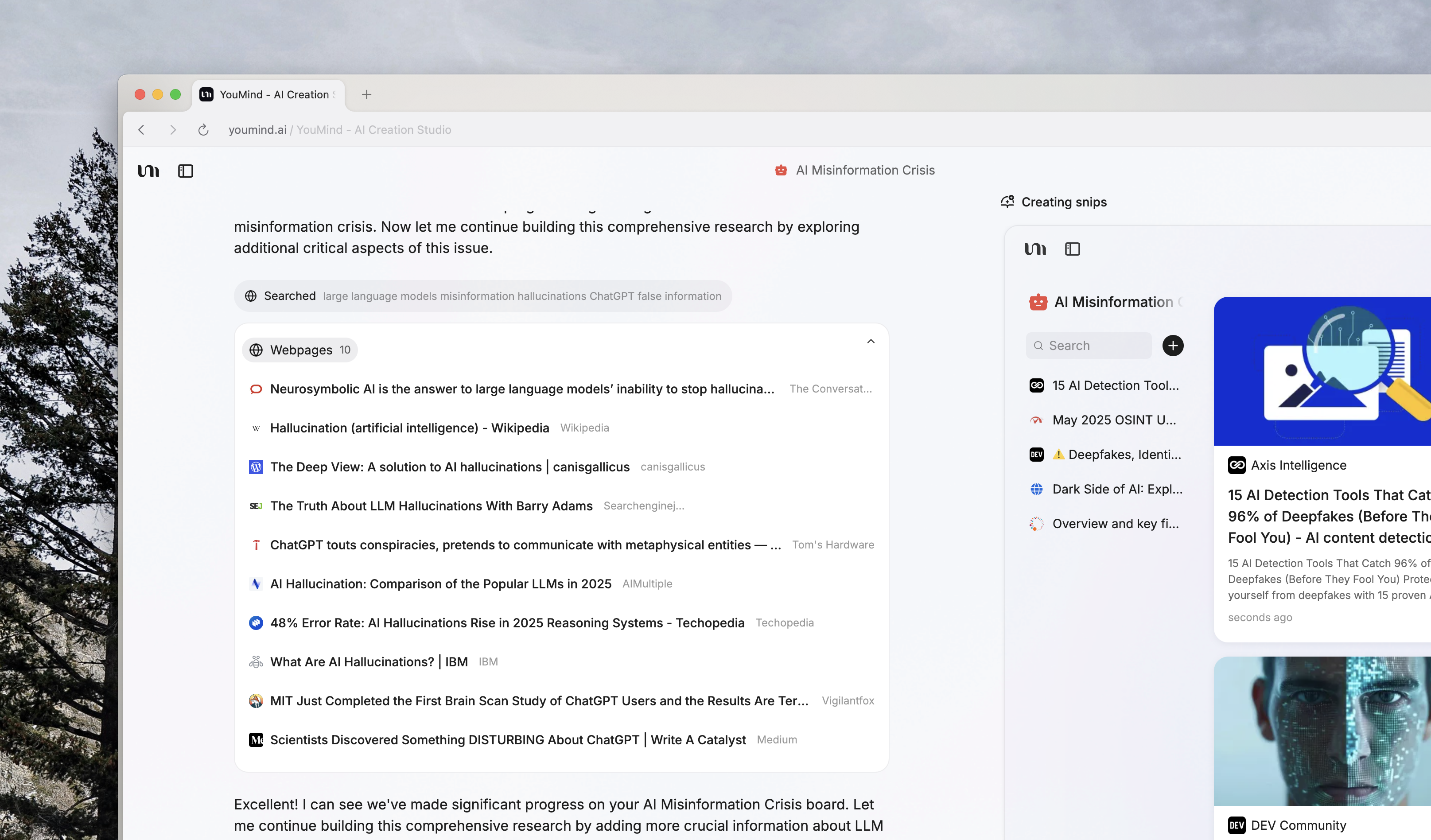 How to find information using YouMind